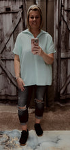 Load image into Gallery viewer, COLLAR NECK SOLID TOP - krisglamcloset