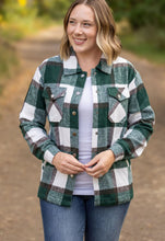 Load image into Gallery viewer, Norah Plaid Shacket - Evergreen and White - krisglamcloset