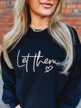 Load image into Gallery viewer, Let Them Black with Tan Puff Crewneck Sweatshirt - krisglamcloset