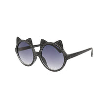 Load image into Gallery viewer, Girls Kids Sunglasses with Case Furry Cat White Case - krisglamcloset