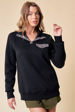 Load image into Gallery viewer, DIAMOND COTTON PADDING PULL OVER WITH METAL SNAP - krisglamcloset