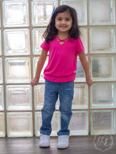 Load image into Gallery viewer, Girls' Bestie Tee, Hot Pink - krisglamcloset