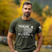 Load image into Gallery viewer, HOLD FAST Mens T-Shirt Thank A Veteran - krisglamcloset
