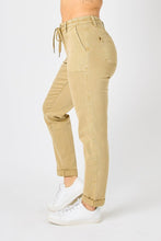 Load image into Gallery viewer, Judy Blue HW Garment Dyed Cuffed Jogger-Khaki - krisglamcloset