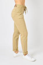 Load image into Gallery viewer, Judy Blue HW Garment Dyed Cuffed Jogger-Khaki - krisglamcloset