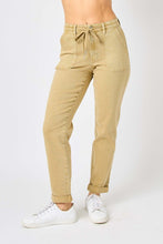 Load image into Gallery viewer, Judy Blue HW Garment Dyed Cuffed Jogger-Khaki - krisglamcloset