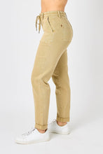 Load image into Gallery viewer, Judy Blue HW Garment Dyed Cuffed Jogger-Khaki - krisglamcloset
