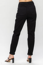 Load image into Gallery viewer, Judy Blue HW Jet Black Double Roll Cuff Jogger- Black - krisglamcloset