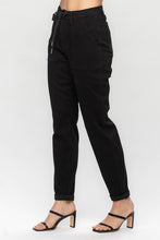 Load image into Gallery viewer, Judy Blue HW Jet Black Double Roll Cuff Jogger- Black - krisglamcloset