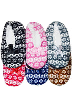 Load image into Gallery viewer, Chevron Snowflake Sherpa Fleece Lounge Sock Slippers - krisglamcloset