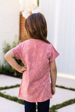Load image into Gallery viewer, Girls' Strawberry Daiquiri Acid Wash Tee - krisglamcloset