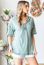 Load image into Gallery viewer, SOLID WAFFLE HOODIE TOP - krisglamcloset