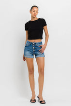 Load image into Gallery viewer, VERVET CORTNEY SUPER HIGH RISE BUTTON UP MOM SHORTS - krisglamcloset