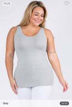 Load image into Gallery viewer, Reversible V or U Neckline Plus Seamless Tank - krisglamcloset