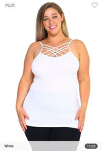 Load image into Gallery viewer, Womens Plus Seamless Triple Criss-Cross Front Cami - krisglamcloset