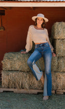 Load image into Gallery viewer, Judy Blue Midrise Inseam Panel Flare - krisglamcloset