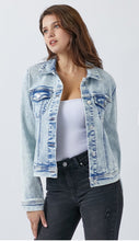 Load image into Gallery viewer, Acid Light Vintage Washed Denim Jacket - krisglamcloset