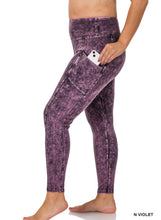 Load image into Gallery viewer, ZENANA MINERAL WASH WIDE WAISTBAND FULL LENGTH LEGGINGS - krisglamcloset