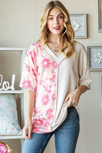 Load image into Gallery viewer, SOLID AND FLORAL TOP - krisglamcloset