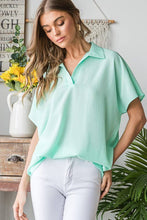 Load image into Gallery viewer, COLLAR NECK SOLID TOP - krisglamcloset