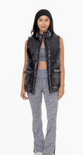 Load image into Gallery viewer, Glossy Faux Patent Leather Longline Vest - krisglamcloset