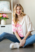 Load image into Gallery viewer, SOLID AND FLORAL TOP - krisglamcloset