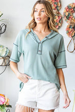 Load image into Gallery viewer, SOLID WAFFLE HOODIE TOP - krisglamcloset