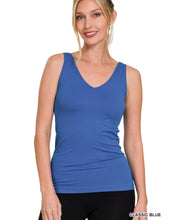 Load image into Gallery viewer, Zenana FRONT & BACK 2-WAY V-NECK / U-NECK SEAMLESS TANK - krisglamcloset