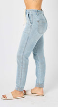 Load image into Gallery viewer, Judy Blue Light Wash Cuffed Denim Joggers - krisglamcloset