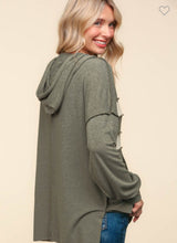 Load image into Gallery viewer, Color Block Pullover Hoodie Side Slits - krisglamcloset