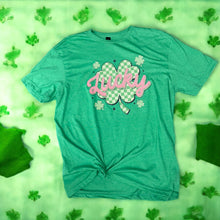 Load image into Gallery viewer, Lucky Shamrock Clover St Patrick's Day T-Shirt - krisglamcloset