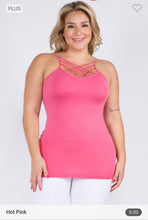 Load image into Gallery viewer, Womens Plus Seamless Triple Criss-Cross Front Cami - krisglamcloset