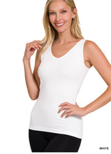 Load image into Gallery viewer, Zenana FRONT &amp; BACK 2-WAY V-NECK / U-NECK SEAMLESS TANK
