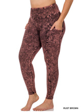Load image into Gallery viewer, ZENANA MINERAL WASH WIDE WAISTBAND FULL LENGTH LEGGINGS - krisglamcloset