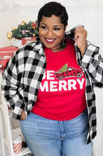 Load image into Gallery viewer, Be Merry Family Christmas T-Shirt - krisglamcloset