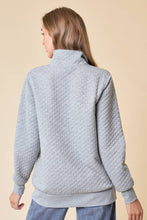 Load image into Gallery viewer, DIAMOND COTTON PADDING PULL OVER WITH METAL SNAP - 13497T: S / Blush Pink
