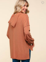 Load image into Gallery viewer, Color Block Pullover Hoodie Side Slits - krisglamcloset