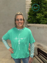 Load image into Gallery viewer, HE IS RISEN MINT EASTER SPRING EVERYDAY GRAPHIC TEE - krisglamcloset