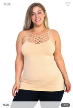 Load image into Gallery viewer, Womens Plus Seamless Triple Criss-Cross Front Cami - krisglamcloset