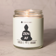 Load image into Gallery viewer, Zen Af (Green) relaxing and funny candle -9 oz - krisglamcloset