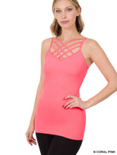 Load image into Gallery viewer, SEAMLESS TRIPLE CRISS-CROSS FRONT CAMI J - krisglamcloset