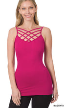 Load image into Gallery viewer, ZENANA SEAMLESS TRIPLE CRISS-CROSS FRONT CAMI J
