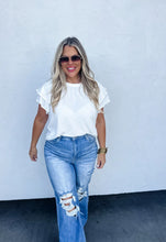 Load image into Gallery viewer, GARDEN STROLL FLUTTER SLEEVE TOP - krisglamcloset