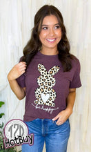 Load image into Gallery viewer, Be Hoppy Leopard Bunny T-Shirt - krisglamcloset