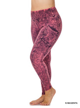 Load image into Gallery viewer, ZENANA PLUS MINERAL WASH WIDE WAISTBAND FULL LEGGINGS WITH POCKETS - krisglamcloset