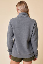 Load image into Gallery viewer, Charcoal Funnel Neck Pull Over - krisglamcloset