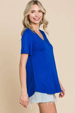 Load image into Gallery viewer, Semi Loose V Neck Sort Sleeve Top - krisglamcloset