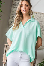 Load image into Gallery viewer, COLLAR NECK SOLID TOP - krisglamcloset