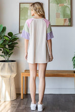 Load image into Gallery viewer, ET7861-10 URBAN RIBBED COLOR BLOCK TOP - krisglamcloset
