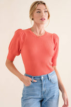 Load image into Gallery viewer, Puffed Half Sleeve Rib Basic Bodysuit - krisglamcloset